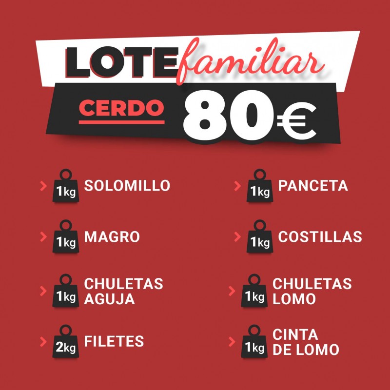 LOTE FAMILIAR DE CERDO (9...